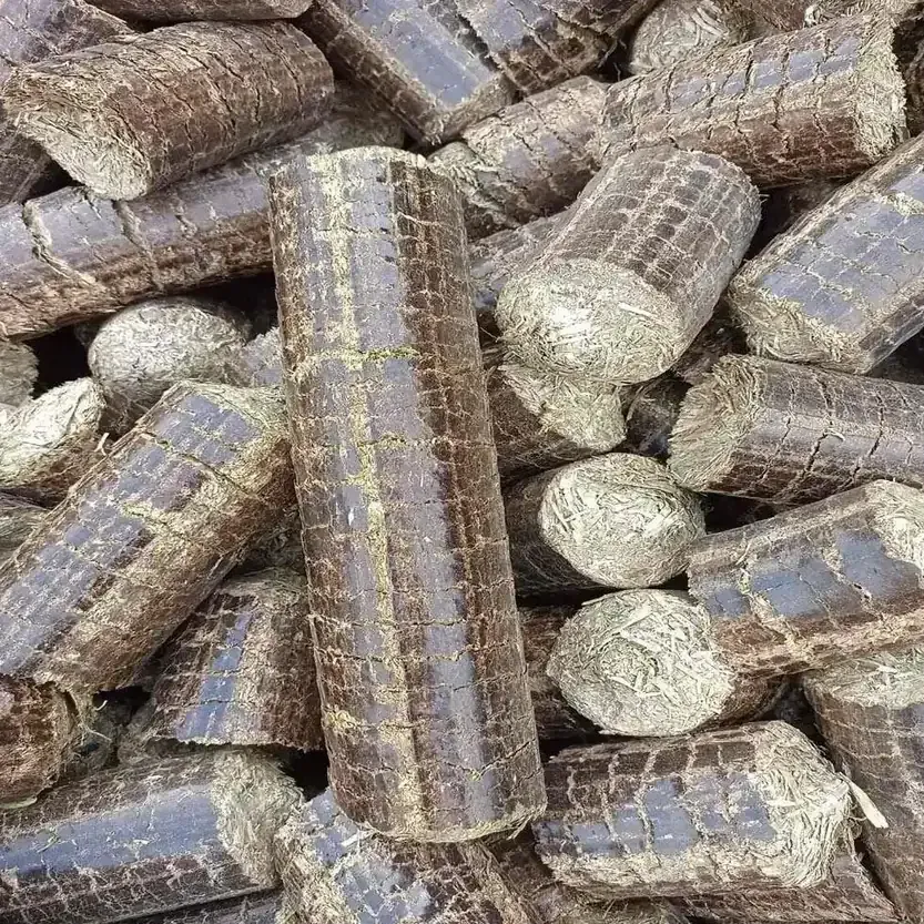 Biomass fuel briquettes used as boiler fuel